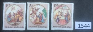 $1 World MNH Stamps (1544), Liechtenstein, Scott 1366-68, set of 3 MNH Christmas