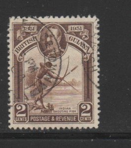 BRITISH GUINEA #211  1934  2c  KING GEORGE V & FISHING   F-VF  USED  b