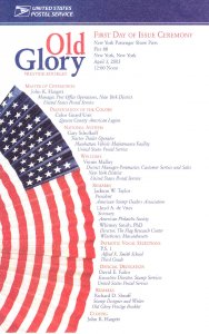USPS 1st Day Ceremony Program #3779 Old Glory Flag Design 2003
