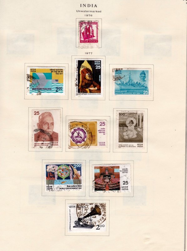 India Stamp Collection on pages   ......see details below