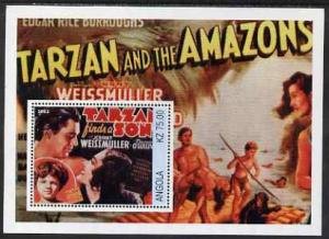 Angola 2002 TARZAN Johnny Weissmuller s/s Perforated Mint (NH)