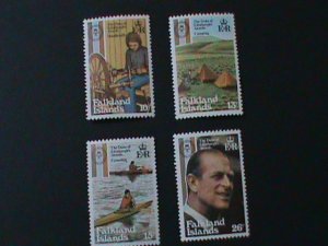 ​FALKLAND ISLANDS-SC#327-30  25TH ANNIV: DUKE OF EDINBURGH'S AWARDS- MNH