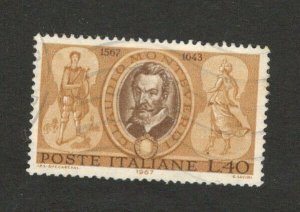 ITALY-USED STAMP CLAUDIO MONTEVERDI , 40 L -1967.