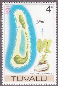 Tuvalu 25 Map of Nui 1976