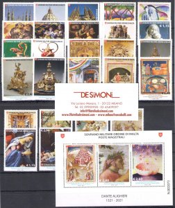 2021 Smom, New Stamps, Full Vintage 26 Values + 10 Sheets, MNH**