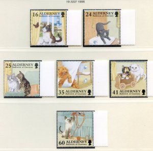 Alderney 1996 Cats Set SGA89/A94 Unmounted Mint