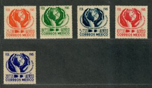 Mexico Sc#c143-c147 M/NH/VF, Cv. $29.75