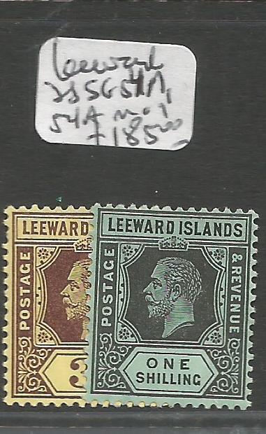 Leeward Islands SG 51a, 54a MOG (7cva)