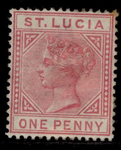 ST. LUCIA QV SG32, 1d carmine-rose, M MINT. Cat £55. WMK CC