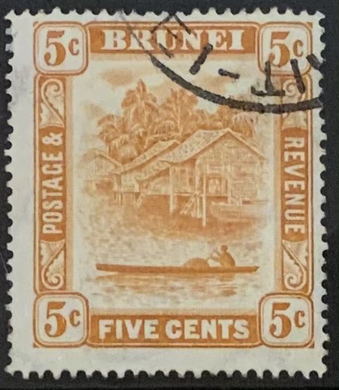 BRUNEI 1947  5cents SG82 FINE USED