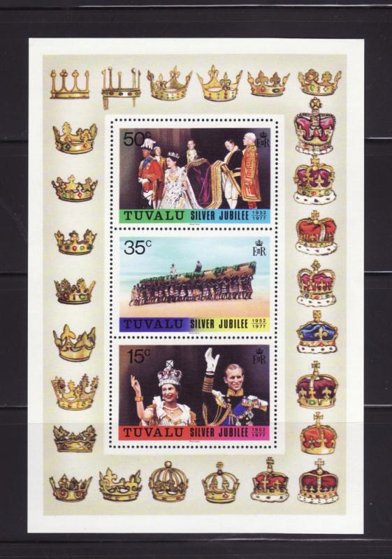 Tuvalu 45a Set MNH Queen Elizabeth II Silver Jubilee (E)