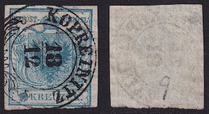 Austria - 1850 - Scott #5a - used - Type I - KOPREINITZ pmk Croatia