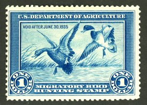 U.S. #RW1 MINT OG LH