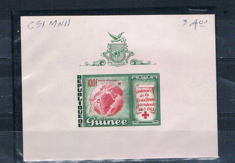 Guinea C517-22 MNH SS Red Cross 1963 (G0380)