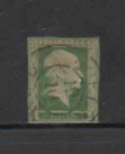 GERMAN STATE PRUSSIA #1a 1856 4pf KING FREDERICK WILLIAM IV IMP. F-VF USED b