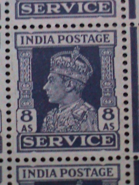 ​INDIA-1939-SC#O112 83 YEARS OLD STAMPS- KING GEORGE VI MNT IMPRINT BLOCK VF