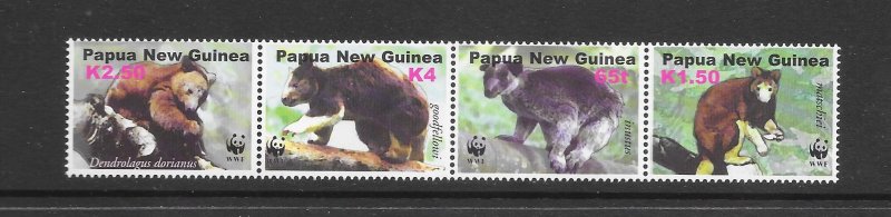 PAPUA NEW GUINEA #1090 TREE KANGAROOS WWF  MNH