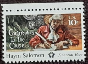 US Scott # 1561; 10c Haym Salomon from 1975; MNH, og, VF;