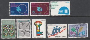UN Geneva 89-94,96-97 Year Set for 1980 MNH VF