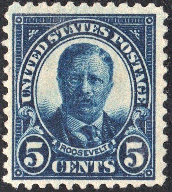 SC#557 5¢ Theodore Roosevelt Single (1923) MNH