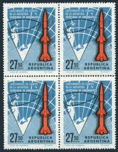 Argentina C105 block/4,MNH.Michel 898. Gamma Centaur rocket in Antarctica,1965.