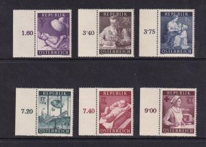 Austria  #B288-B293   MNH   1954  social welfare