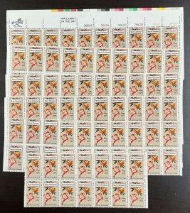 1580 Christmas1975 In-Line perforation Lot of 115 stamps MNH (10¢) FV$11.50 1975
