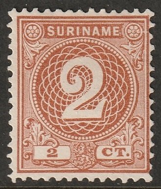 Suriname 1890 Sc 18 MNG(*)