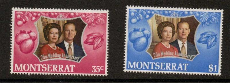 MONTSERRAT SG307/8 1972 SILVER WEDDING MNH