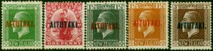 Aitutaki 1917-20 Set of 5 SG19-23 Fine MM