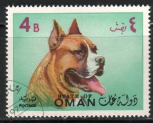 Dog, Boxer, Oman stamp used