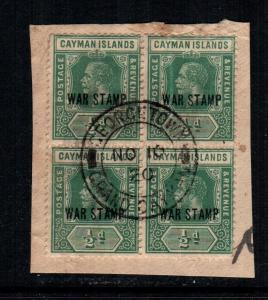 Cayman islands mr5 used block of 4 cat $12.00aaa