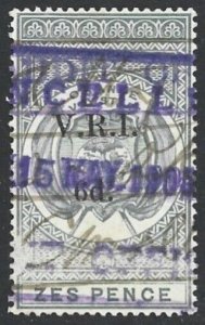 Orange Free State 1900 Revenue 6d Grey VG/F Used Barefoot #83 HP £3.50-