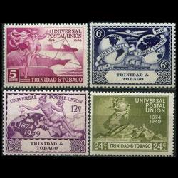 TRINIDAD & TOBACO 1949 - Scott# 66-9 UPU 75th. Set of 4 NH