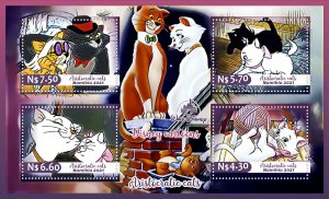 Stamps.Cartoons, Walt Disney. Aristocratic Cats 1+1 sheets perf Namibia
