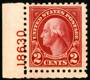 US Stamps # 583 MNH Jumbo Plate Block Single 