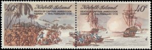 Norfolk Island #243a, 245a, Complete Set(2), 1979, Captain Cook, Never Hinged