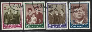 Ajman #19-26, President J.F. Kennedy (1), Used**-