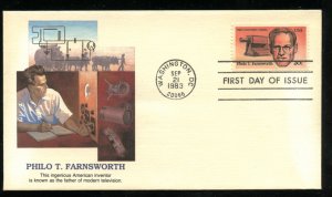 US 2058 American Inventors - Farnsworth UA Fleetwood cachet FDC