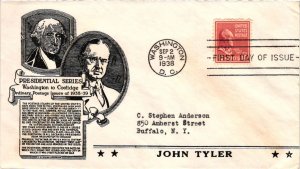 #815 John Tyler Prexie Presidential – Anderson Cachet Addressed to Anderson...