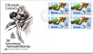 US COVER FIRST DAY OF ISSUE 31c INTERNATIONAL AIRMAIL STAMP OLYMPIC GAMES 1979