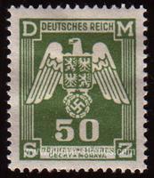 Bohemia and Moravia #O15 Mint - 1941 50h.  - Birds, Numbers