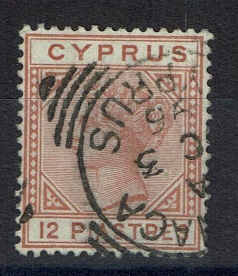 CYPRUS SG37 1893 12p ORANGE-BROWN USED (d)