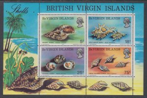 British Virgin Islands 277a Seashells Souvenir Sheet MNH VF