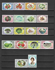 DOMINICA 1975/78 SG 490/507 MNH Cat £10