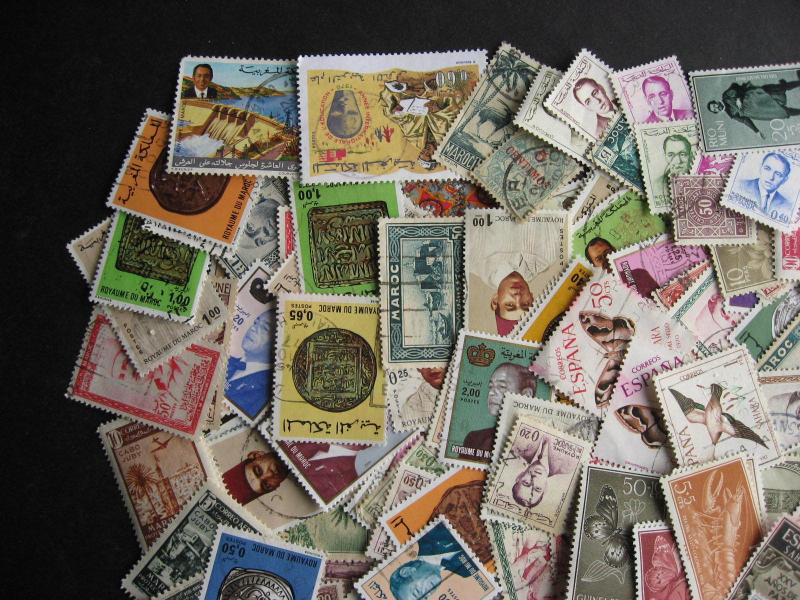 Hoard breakup mixture 150 MOROCCO duplicates & mixed condition 