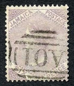 Jamaica SG5 6d Dull Lilac SUPERB USED wmk Pineapple