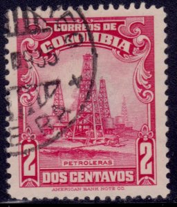 Colombia, 1939, Mining & Drilling, 2c, American Bank Note, used**
