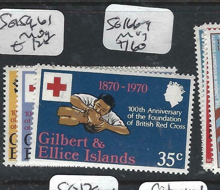 GILBERT & ELLICE ISLANDS   (P2306B)  QEII  RED CROSS SG 159-161   MOG