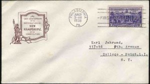 United States First Day Covers #835-19B, 1938 3c Constitution Ratification, H...